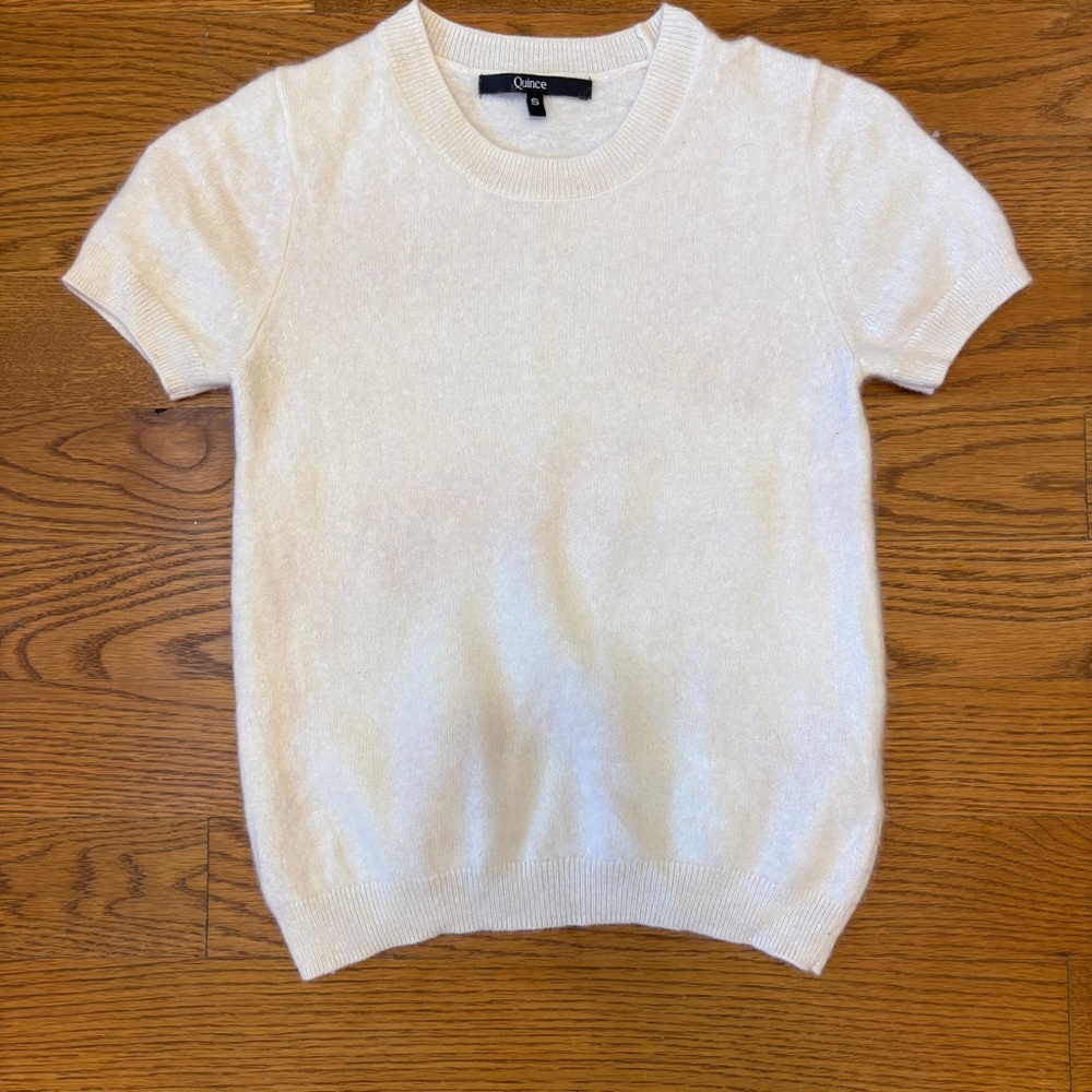 Quince Cream Crew Neck Sweater